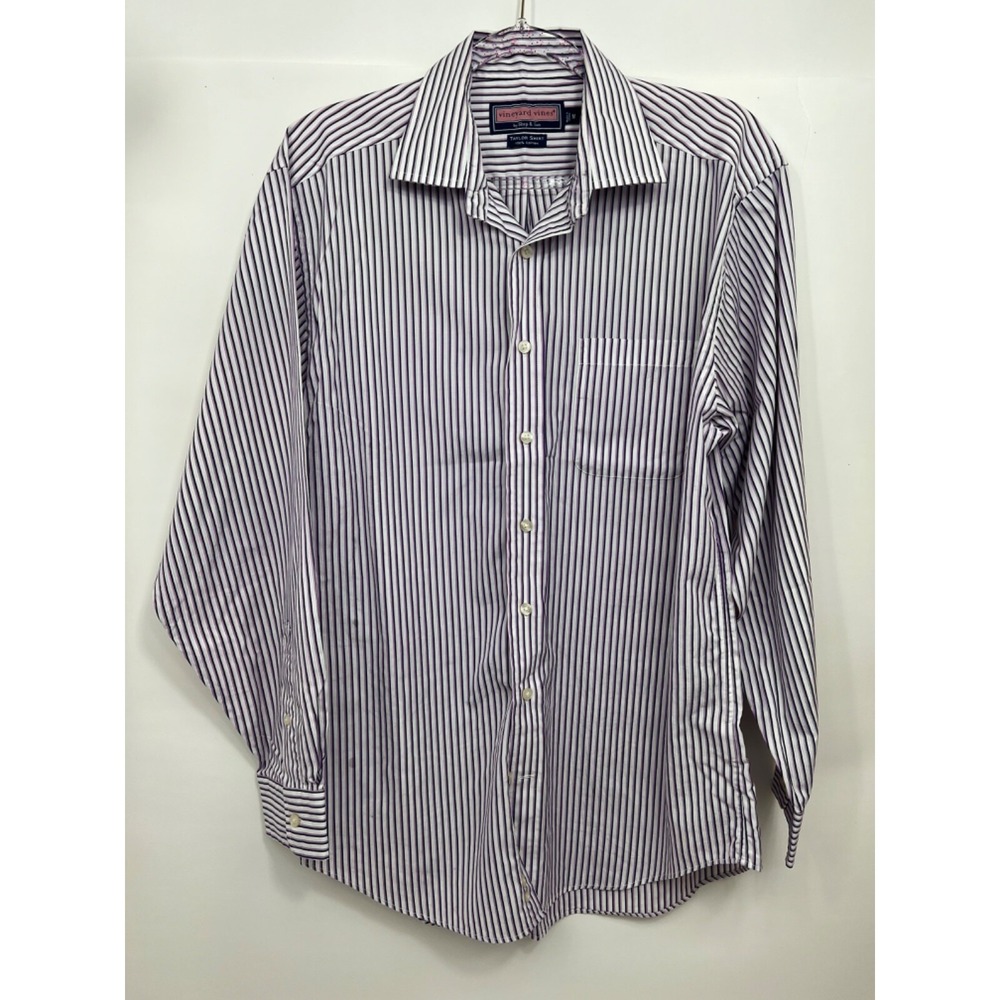 Vineyard Vines Taylor Striped Shirt Long‎ Sleeve 100% Cotton Shirt Womens Sz M